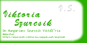 viktoria szurcsik business card